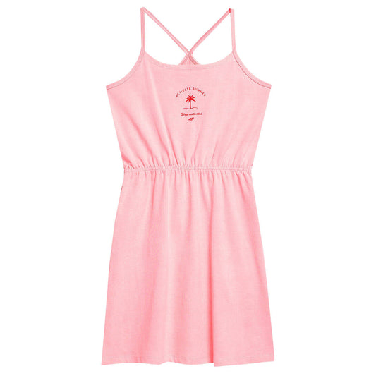 Pink - Front - 4F Girls 4FJSS23TDREF026 Dress