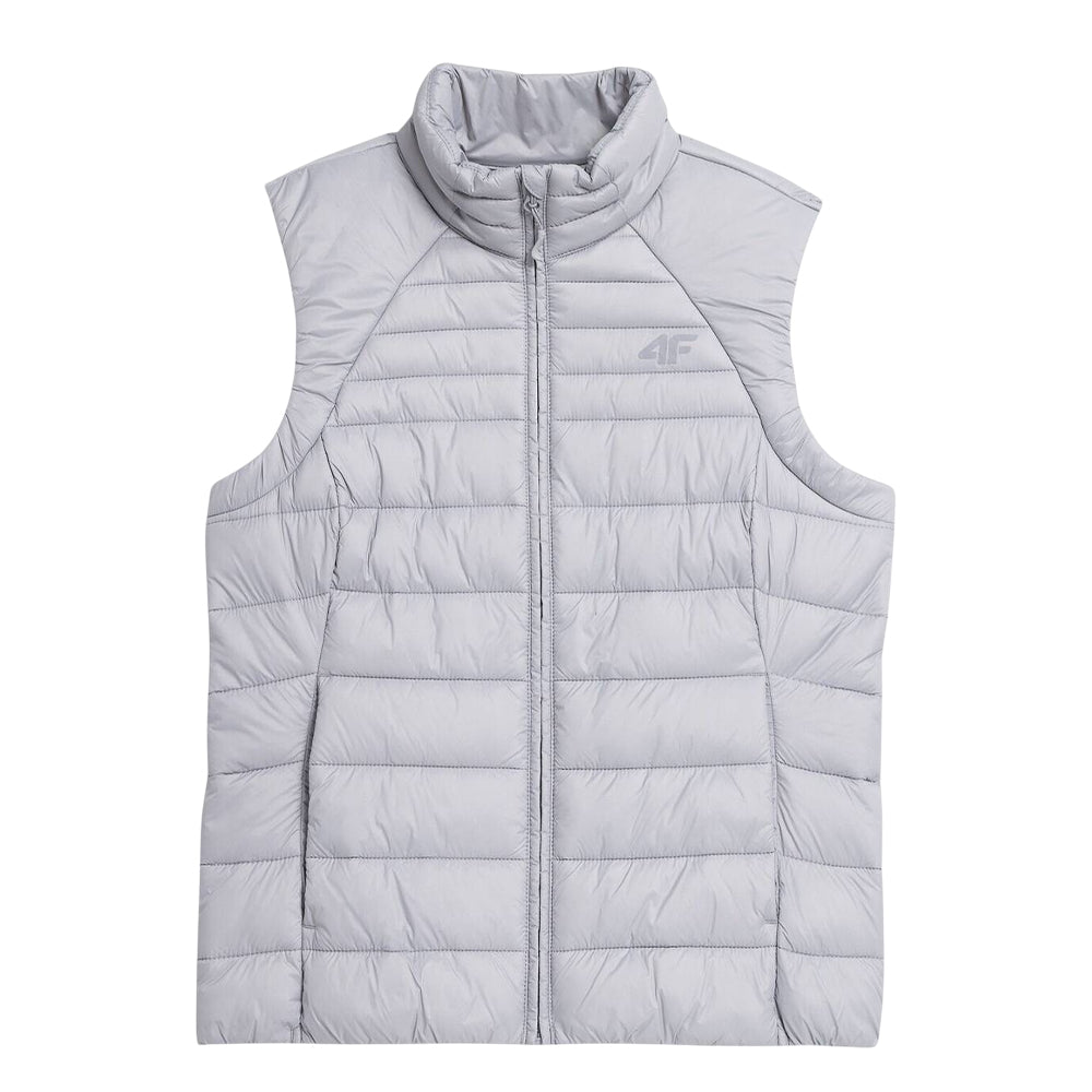 Grey - Front - 4F Womens-Ladies H4Z22 Quilted Gilet