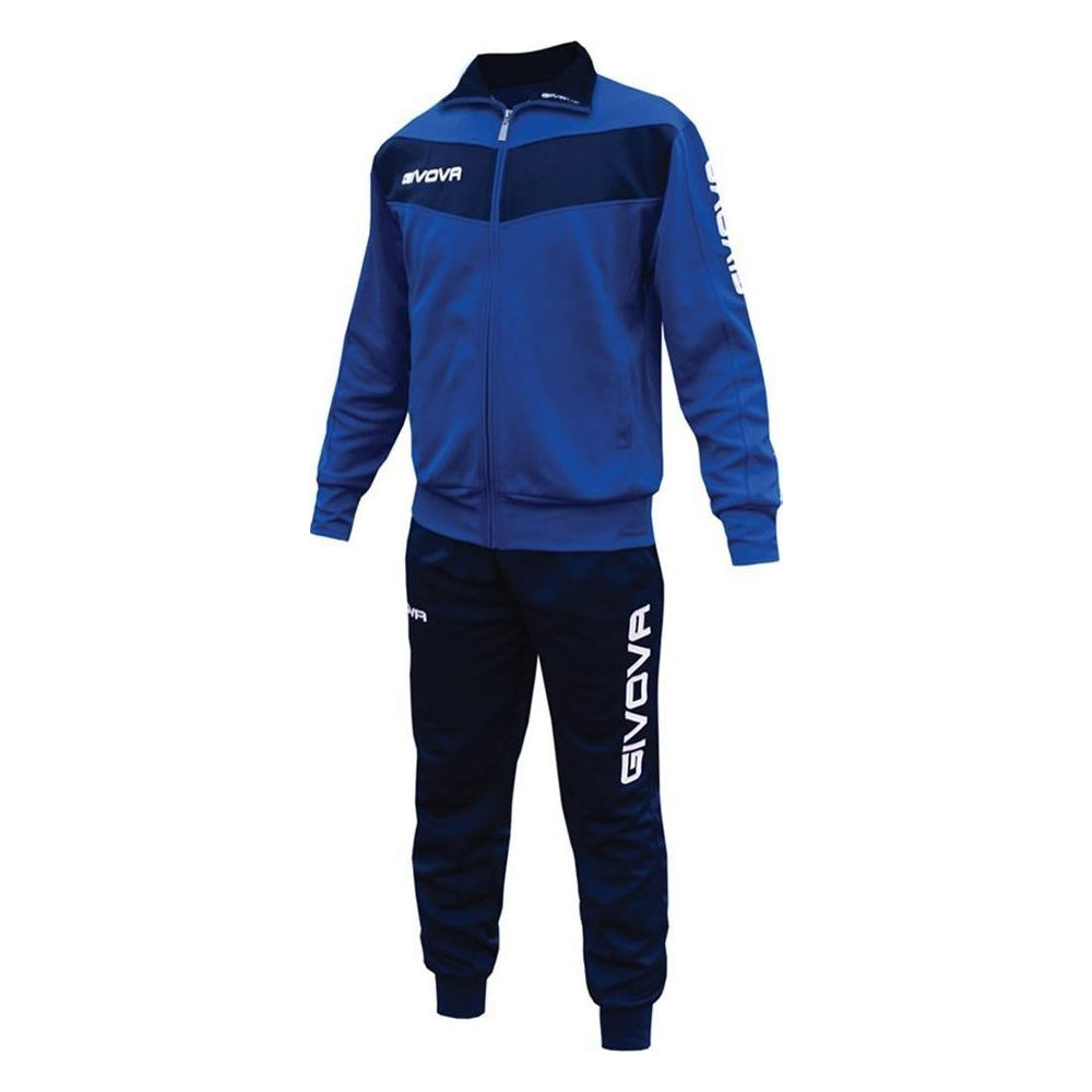 Royal Blue-Navy - Front - Givova Mens Tuta Visa Tracksuit