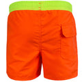 Fluorescent Orange - Back - Crowell Mens Swim Shorts