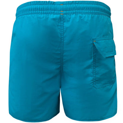 Blue - Back - Crowell Mens Diver Swim Shorts