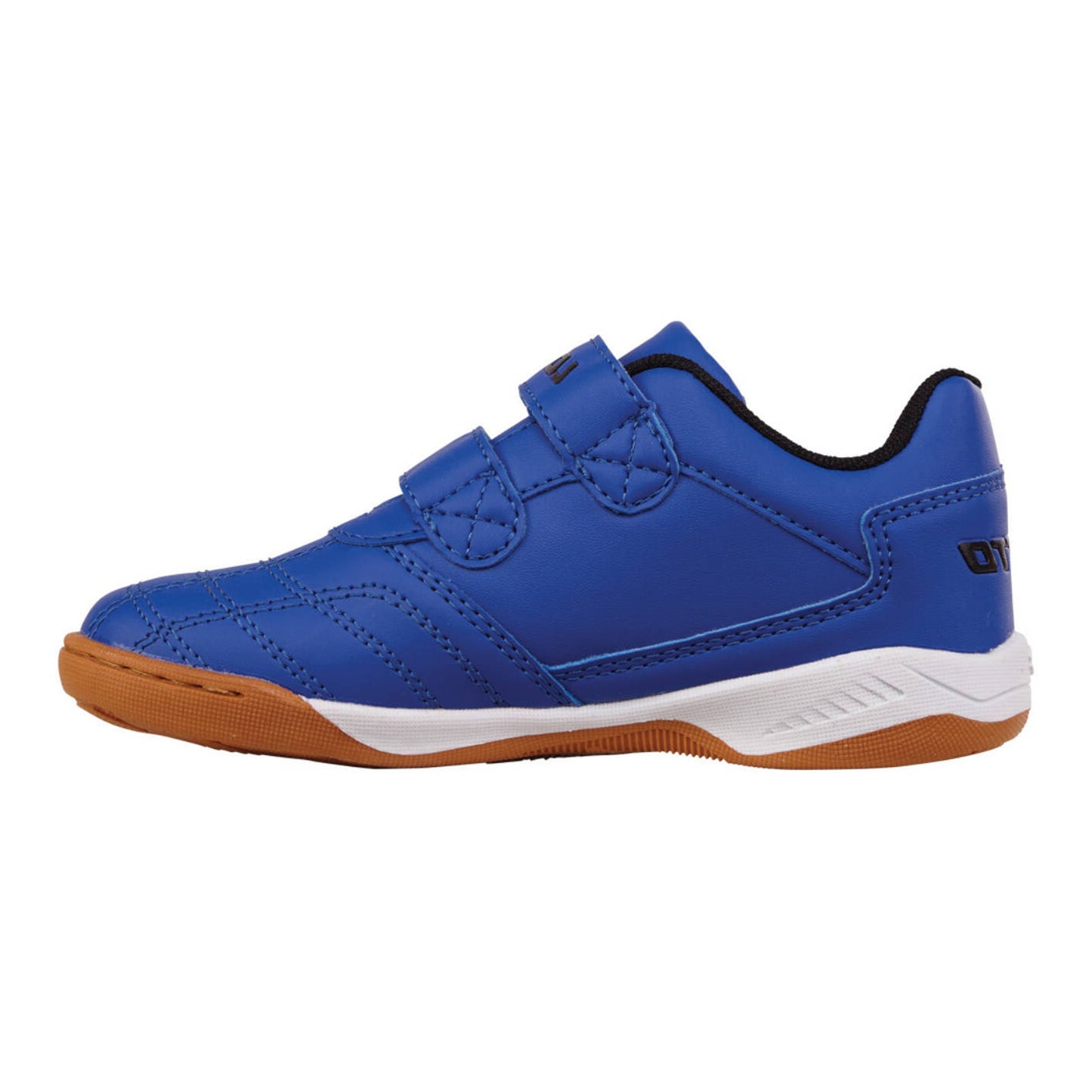 Blue - Side - Lotto Childrens-Kids Packer Ecological Leather Trainers