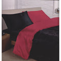Black-Red - Front - Charisma Satin Reversible Bedding Set (Duvet Cover, Fitted Sheet & Pillowcases)