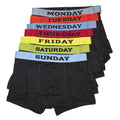 Black - Front - Mens Days Of The Week Boxer Shorts - Underwear (Pack Of 7)