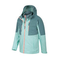 Teal - Side - Mountain Warehouse Childrens-Kids Ravine 3 in 1 Waterproof Jacket