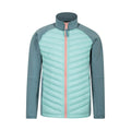 Teal - Close up - Mountain Warehouse Childrens-Kids Ravine 3 in 1 Waterproof Jacket