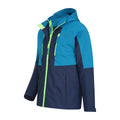 Blue - Side - Mountain Warehouse Childrens-Kids Ravine 3 in 1 Waterproof Jacket