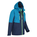 Blue - Lifestyle - Mountain Warehouse Childrens-Kids Ravine 3 in 1 Waterproof Jacket