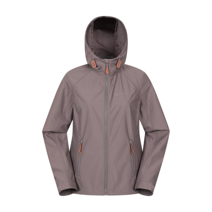 Taupe - Front - Mountain Warehouse Womens-Ladies Iona Soft Shell Jacket