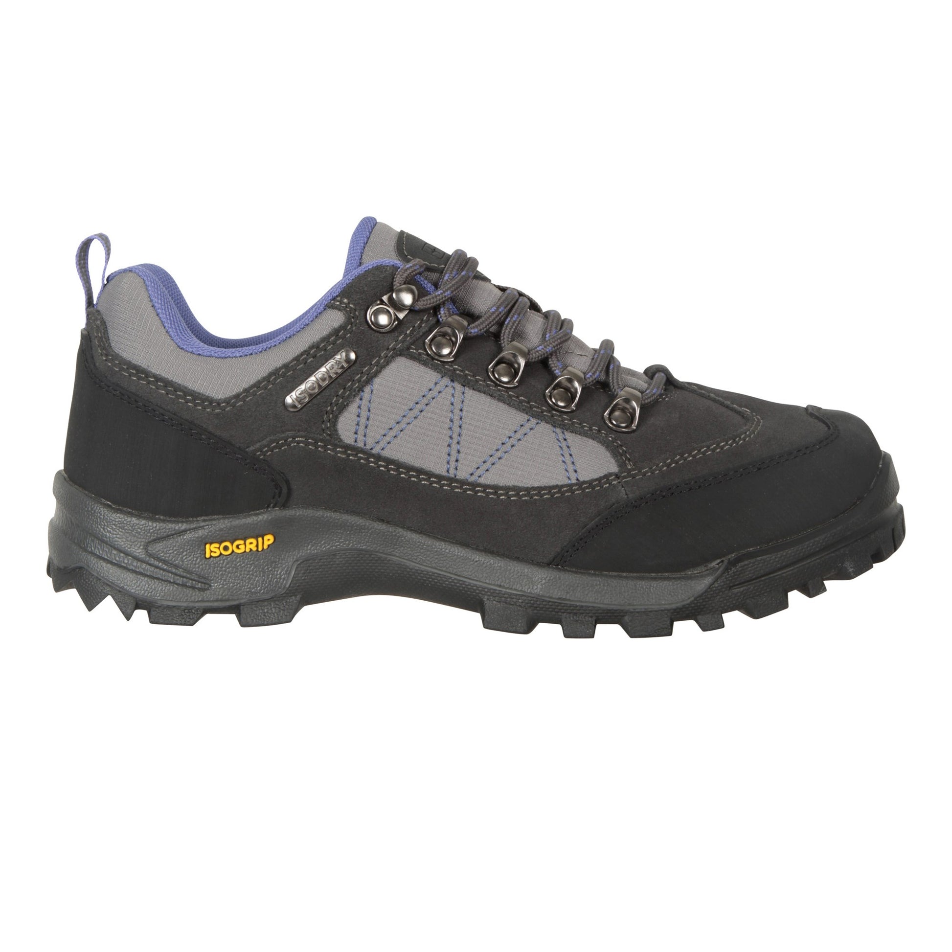 Grey - Pack Shot - Mountain Warehouse Womens-Ladies Extreme Storm Suede Waterproof Walking Shoes