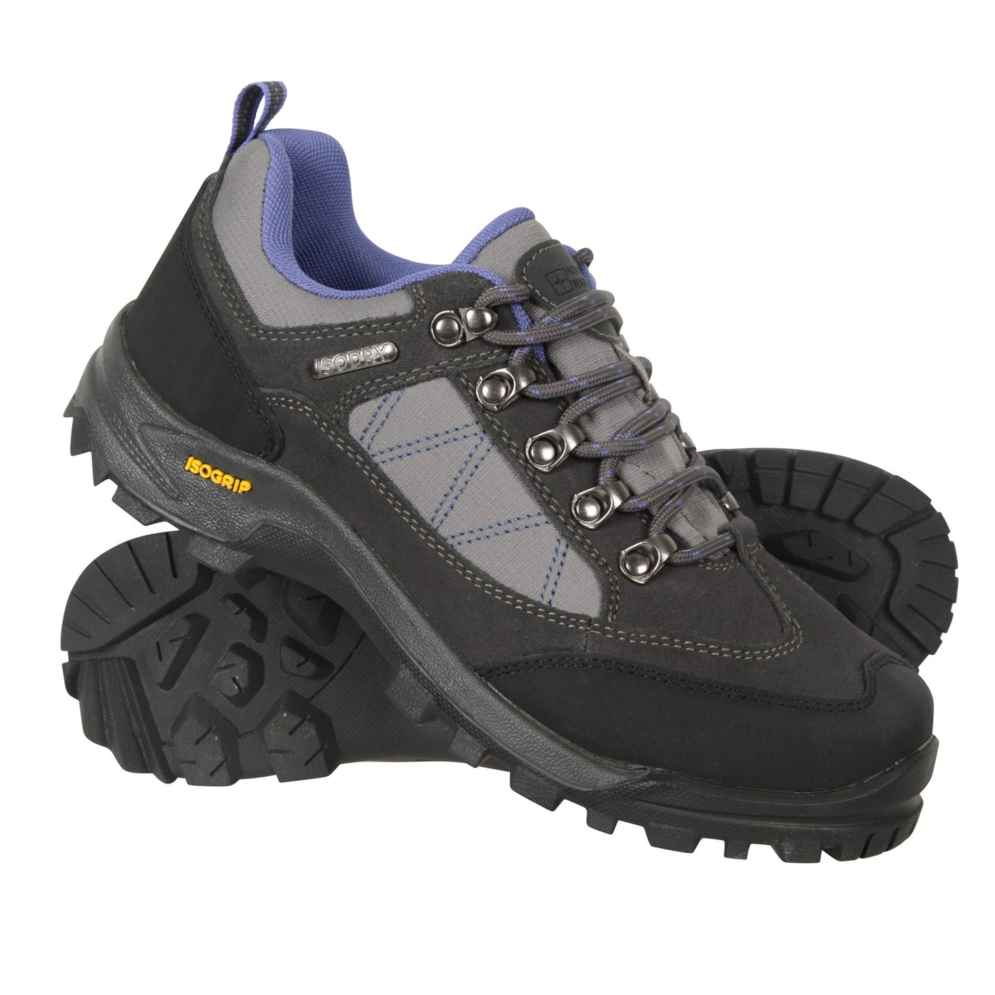 Grey - Close up - Mountain Warehouse Womens-Ladies Extreme Storm Suede Waterproof Walking Shoes