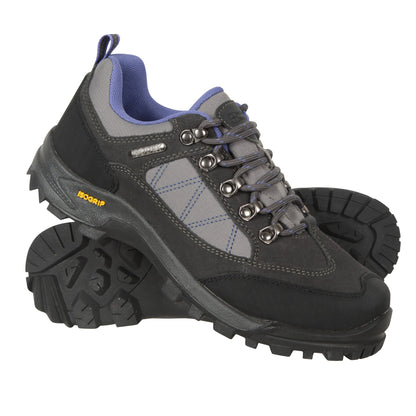 Grey - Close up - Mountain Warehouse Womens-Ladies Extreme Storm Suede Waterproof Walking Shoes
