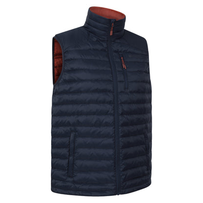 Navy - Side - Mountain Warehouse Mens Henry II Extreme Padded Gilet