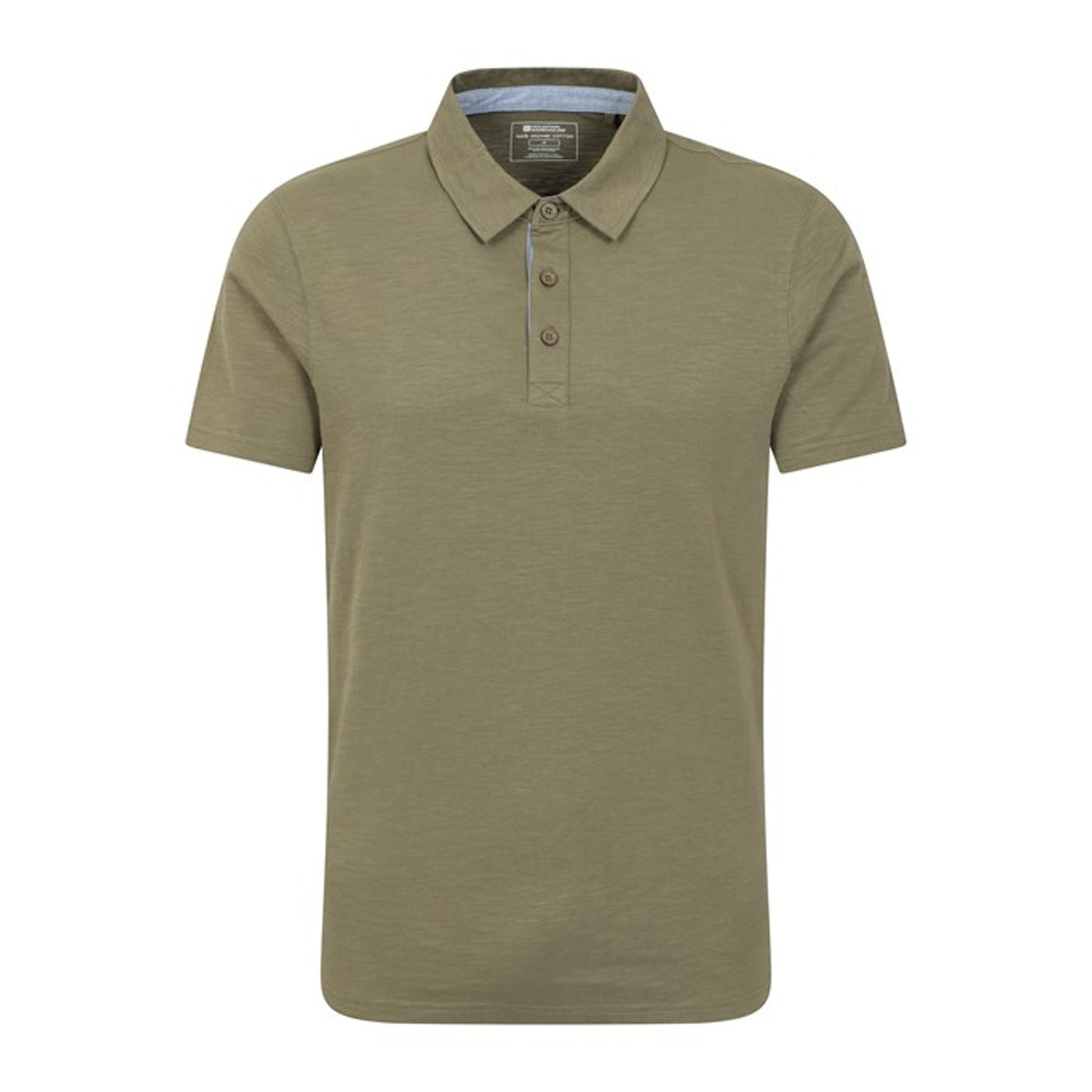 Green - Front - Mountain Warehouse Mens Hasst II Organic Polo Shirt