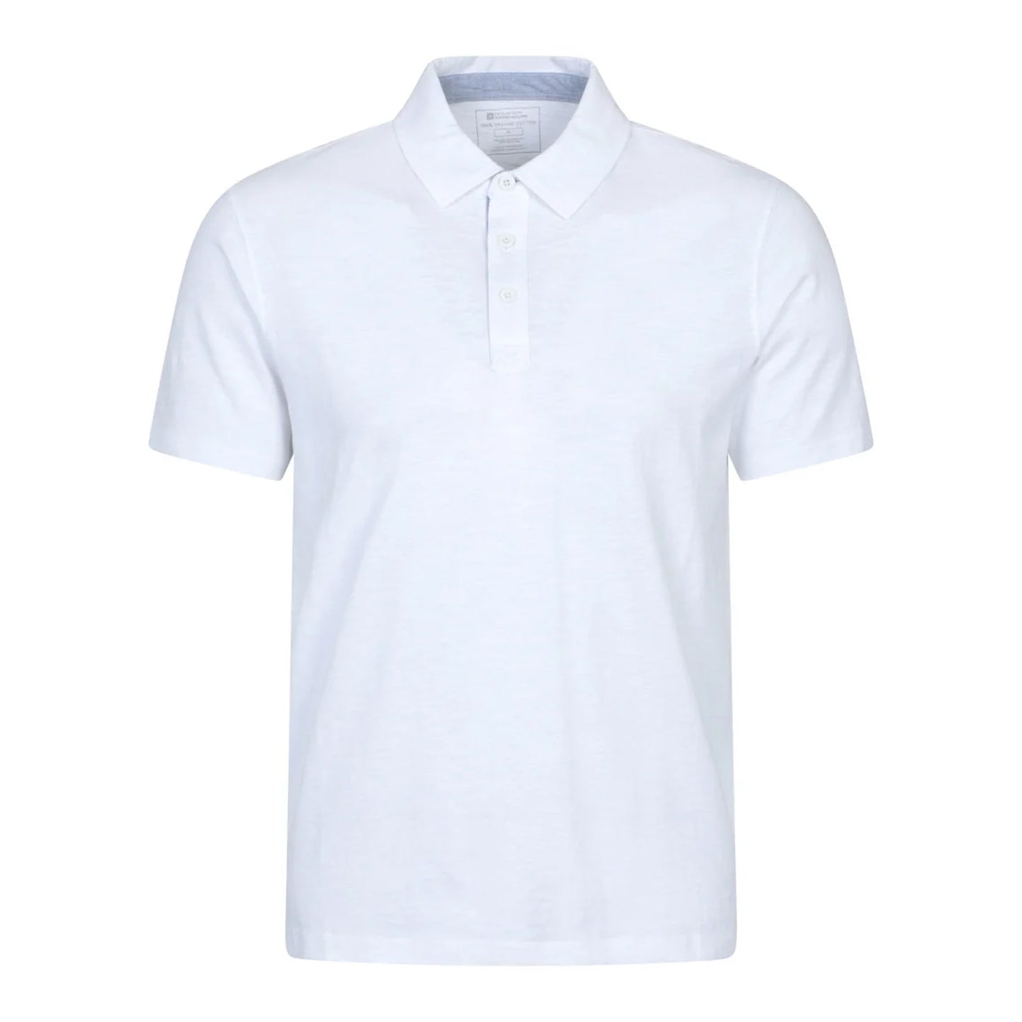 White - Front - Mountain Warehouse Mens Hasst II Organic Polo Shirt