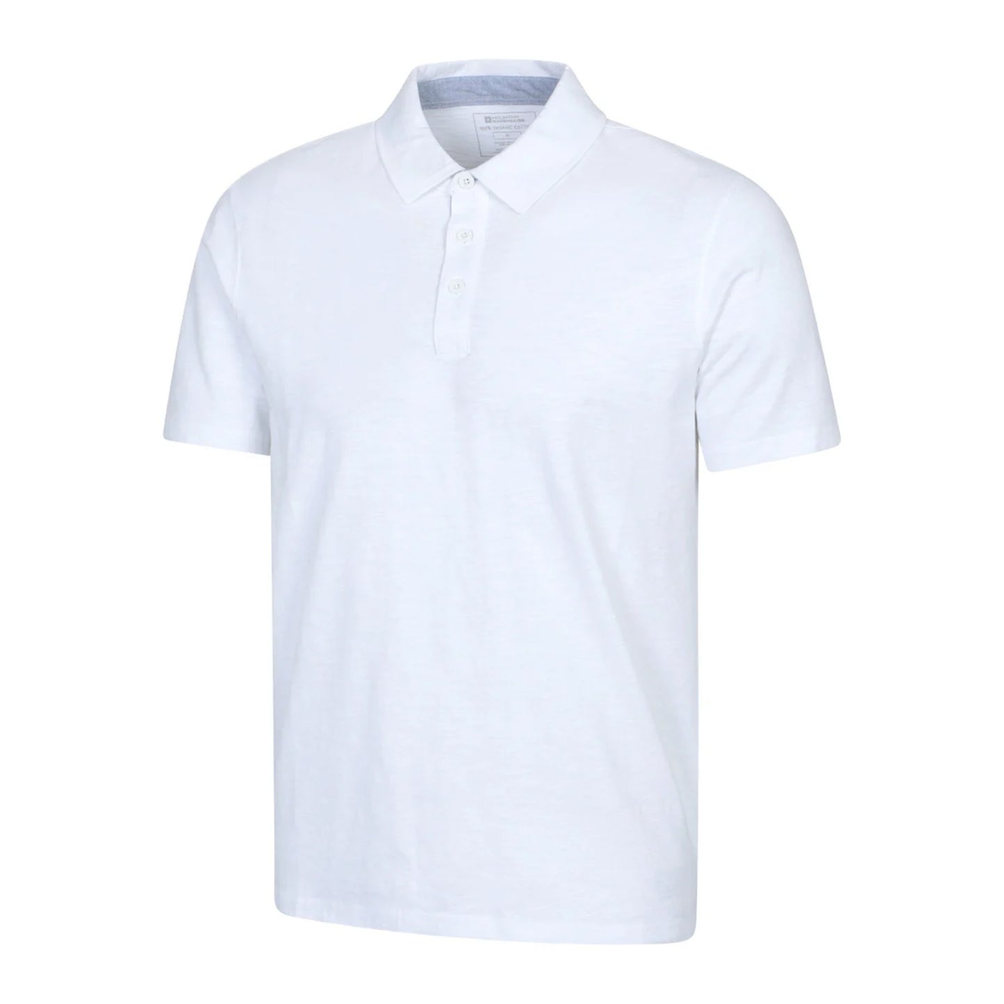White - Lifestyle - Mountain Warehouse Mens Hasst II Organic Polo Shirt