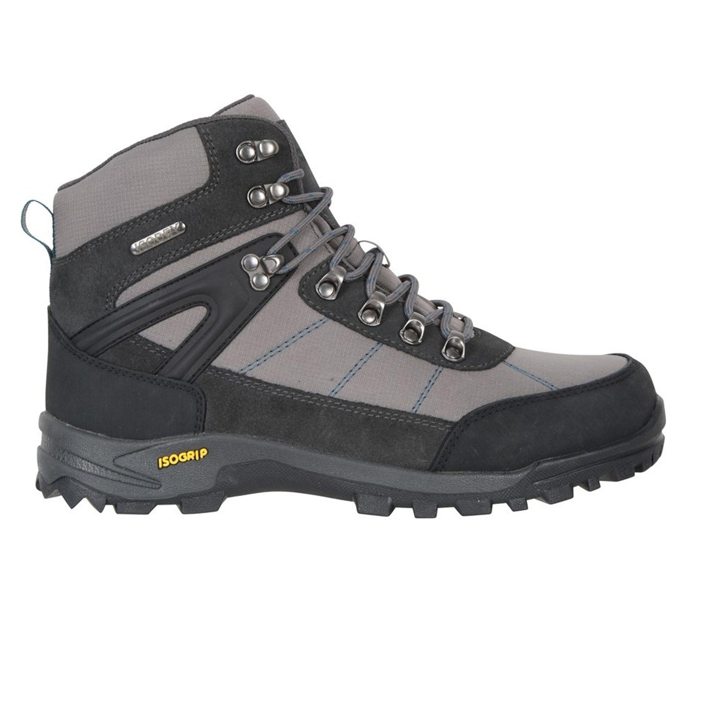 Grey - Side - Mountain Warehouse Mens Extreme Storm Suede Waterproof Walking Boots
