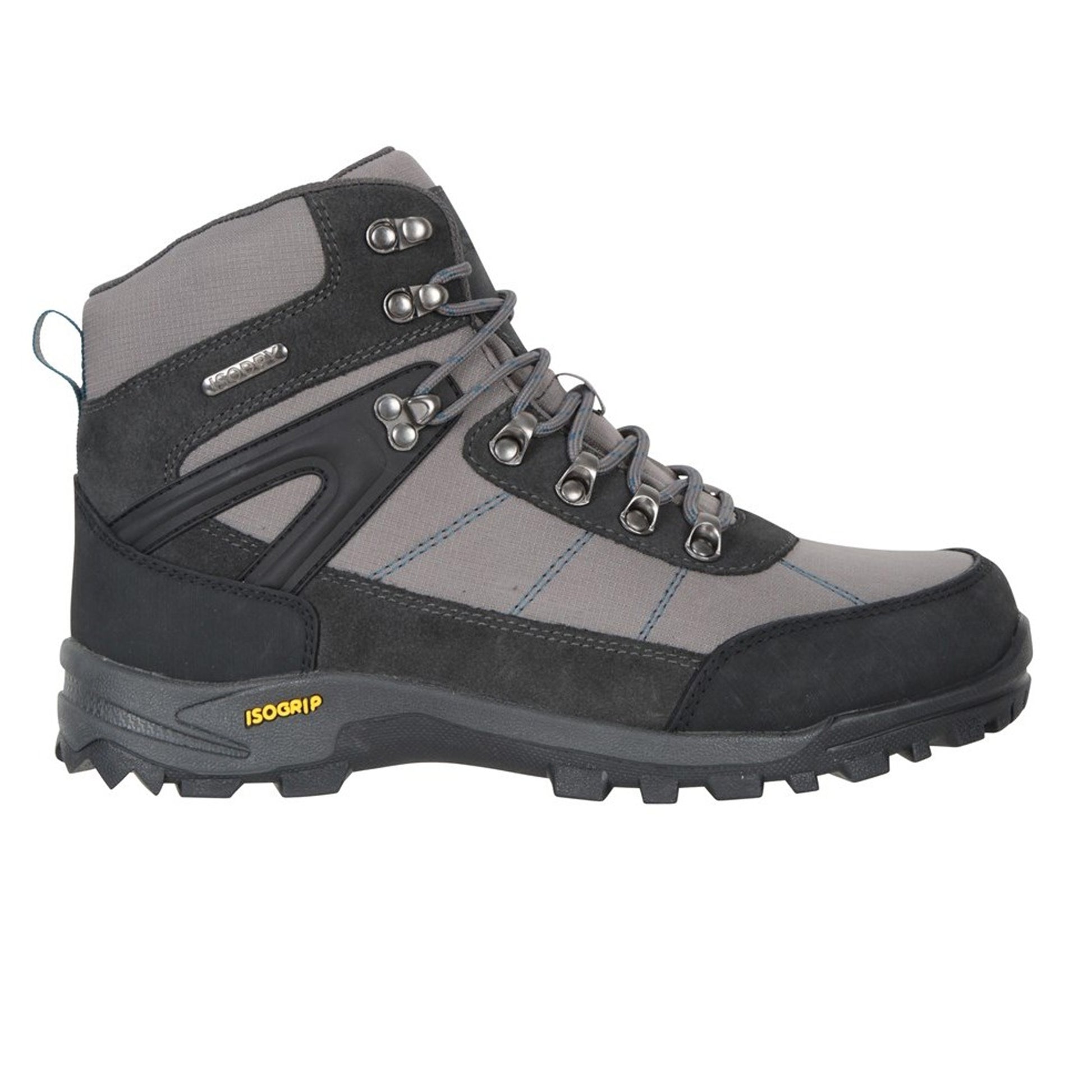 Grey - Side - Mountain Warehouse Mens Extreme Storm Suede Waterproof Walking Boots
