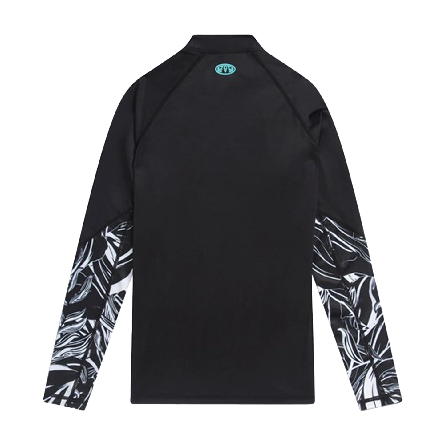 Jet Black - Back - Animal Womens-Ladies Lillie Printed Rash Guard