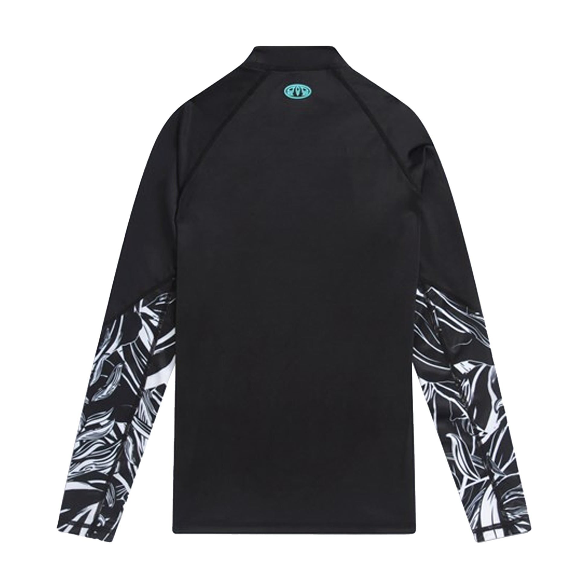Jet Black - Back - Animal Womens-Ladies Lillie Printed Rash Guard