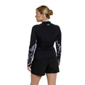 Jet Black - Lifestyle - Animal Womens-Ladies Lillie Printed Rash Guard