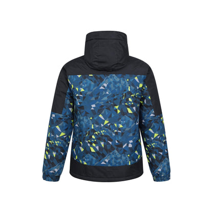 Dark Blue - Side - Mountain Warehouse Mens Shadow II Printed Ski Jacket