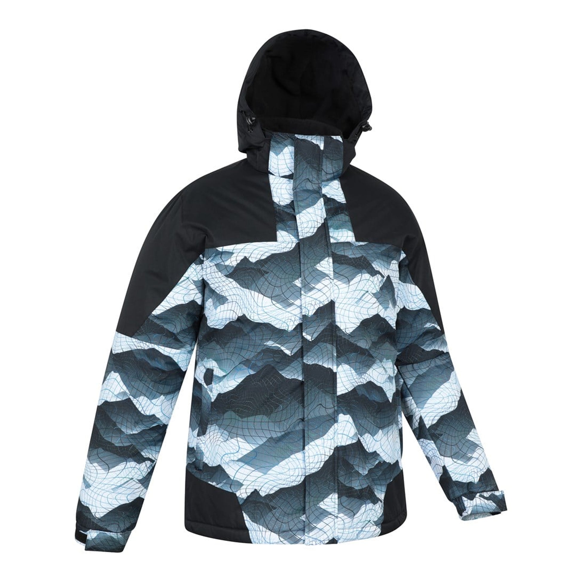 Light Grey - Back - Mountain Warehouse Mens Shadow II Printed Ski Jacket