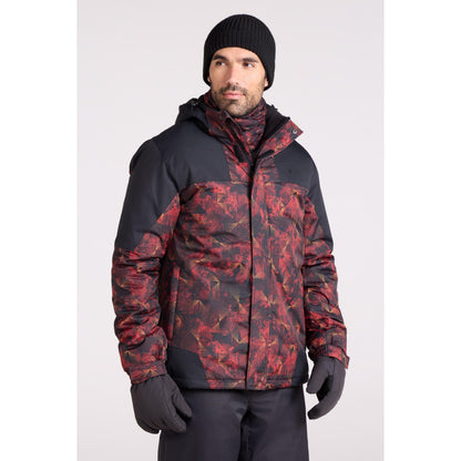Bright Orange - Front - Mountain Warehouse Mens Shadow II Printed Ski Jacket