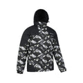 Charcoal-White - Side - Mountain Warehouse Mens Shadow II Printed Ski Jacket