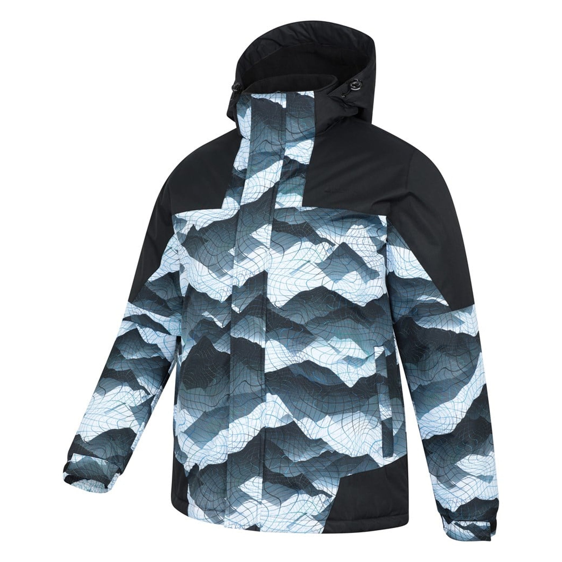 Light Grey - Lifestyle - Mountain Warehouse Mens Shadow II Printed Ski Jacket