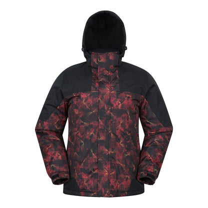 Bright Orange - Front - Mountain Warehouse Mens Shadow II Printed Ski Jacket