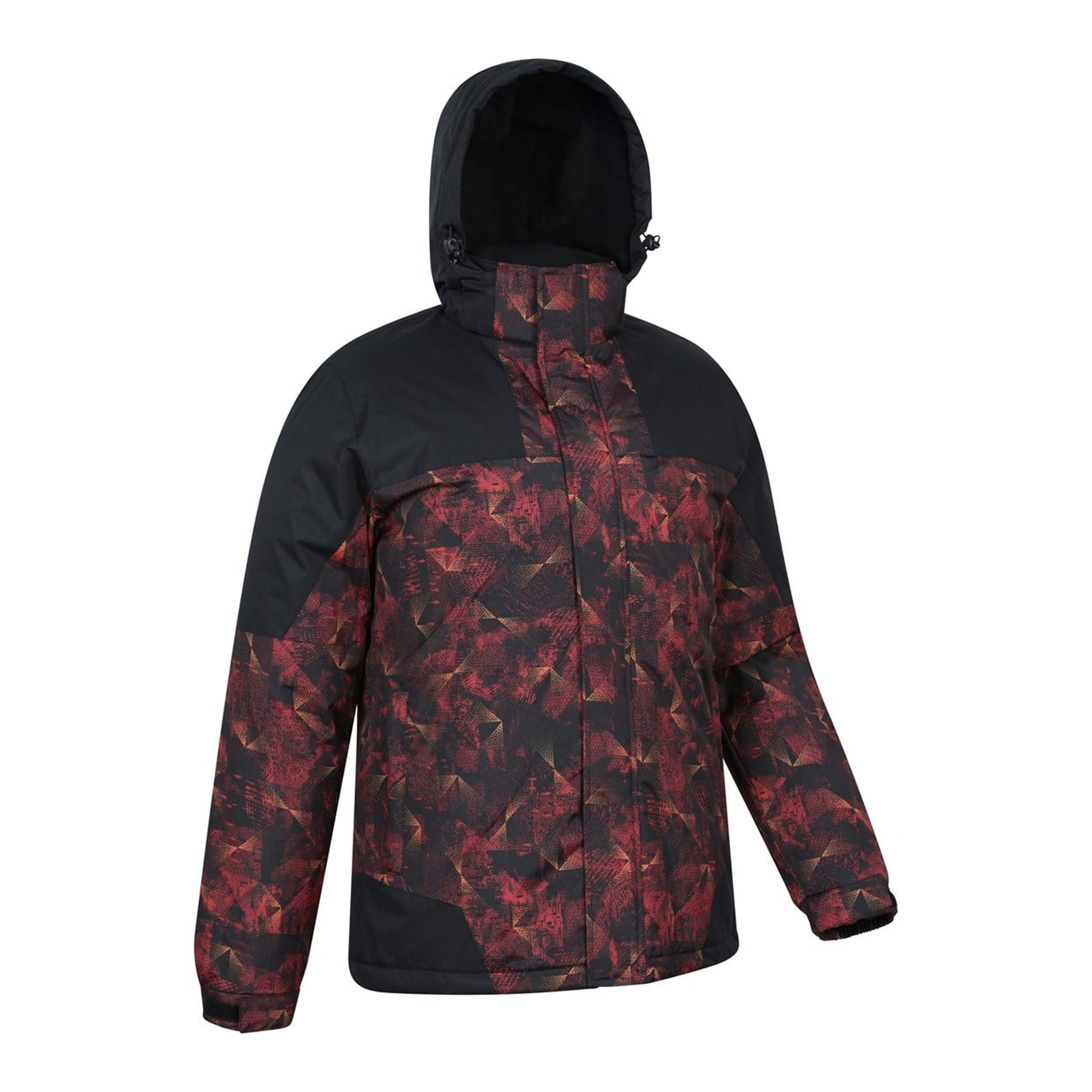 Bright Orange - Back - Mountain Warehouse Mens Shadow II Printed Ski Jacket