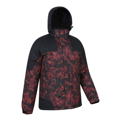 Bright Orange - Back - Mountain Warehouse Mens Shadow II Printed Ski Jacket