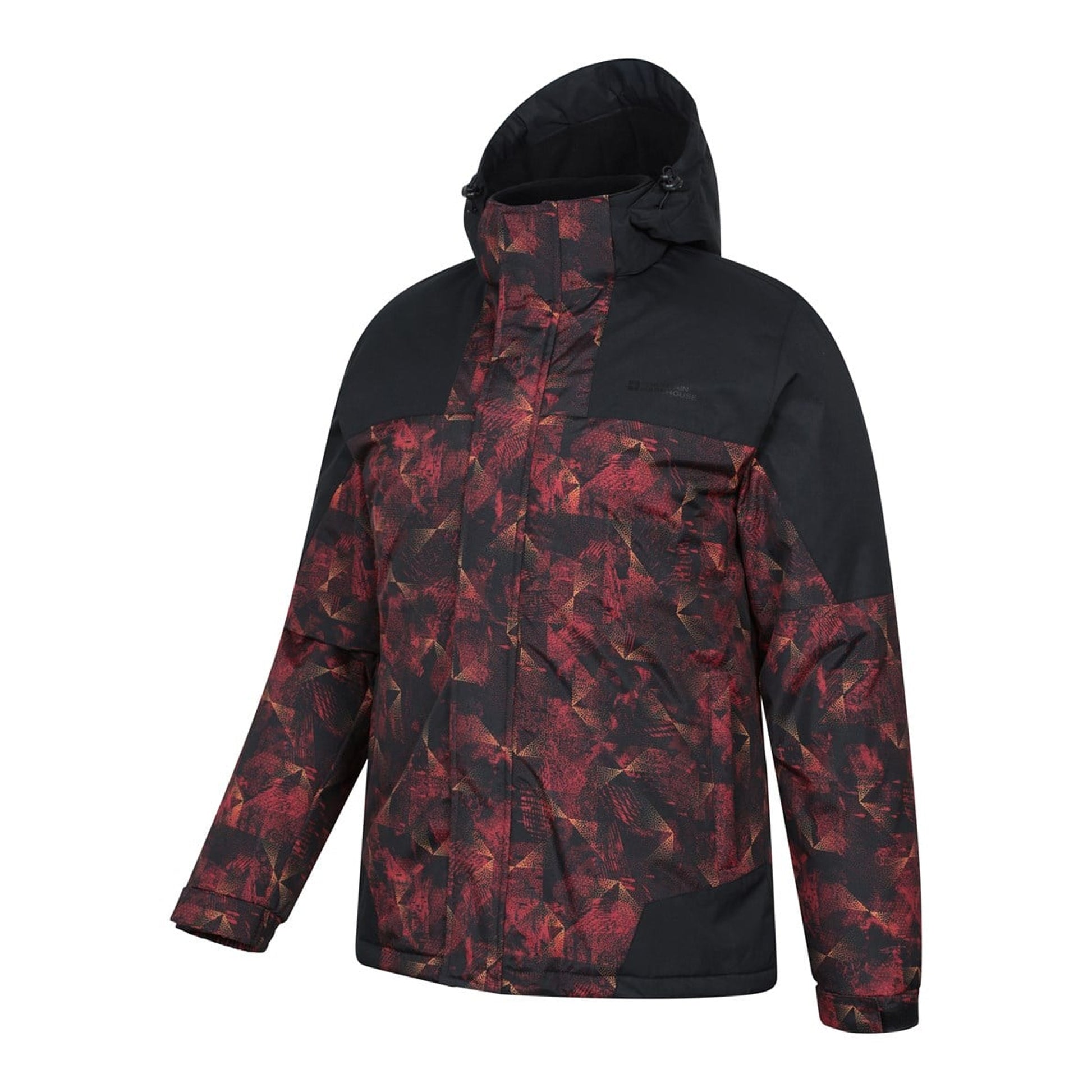 Bright Orange - Lifestyle - Mountain Warehouse Mens Shadow II Printed Ski Jacket