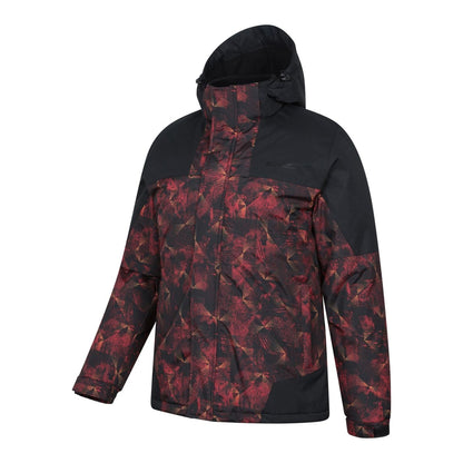 Bright Orange - Lifestyle - Mountain Warehouse Mens Shadow II Printed Ski Jacket