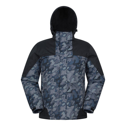 Brown - Front - Mountain Warehouse Mens Shadow II Printed Ski Jacket