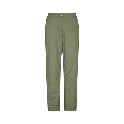 Khaki Green - Front - Mountain Warehouse Womens-Ladies Trek II Short Winter Hiking Trousers