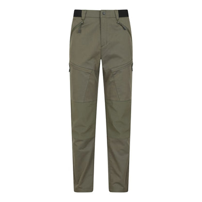 Khaki Green - Front - Mountain Warehouse Mens Jungle Hiking Trousers