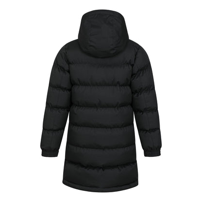 Black - Back - Mountain Warehouse Childrens-Kids Water Resistant Longline Padded Jacket