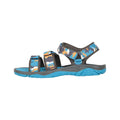 Teal - Lifestyle - Mountain Warehouse Childrens-Kids 3 Touch Fastening Strap Sandals