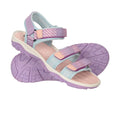 Purple - Pack Shot - Mountain Warehouse Childrens-Kids 3 Touch Fastening Strap Sandals