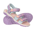 Purple - Front - Mountain Warehouse Childrens-Kids 3 Touch Fastening Strap Sandals