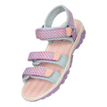 Purple - Pack Shot - Mountain Warehouse Childrens-Kids 3 Touch Fastening Strap Sandals