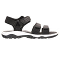 Black - Back - Mountain Warehouse Childrens-Kids 3 Touch Fastening Strap Sandals
