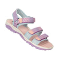 Purple - Front - Mountain Warehouse Childrens-Kids 3 Touch Fastening Strap Sandals