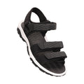 Black - Front - Mountain Warehouse Childrens-Kids 3 Touch Fastening Strap Sandals