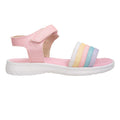 Pink - Back - Mountain Warehouse Girls Rainbow Leather Sandals