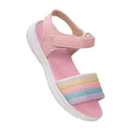 Pink - Front - Mountain Warehouse Girls Rainbow Leather Sandals
