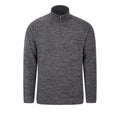 Black - Back - Mountain Warehouse Mens Snowdon Melange Fleece Top (Pack Of 2)