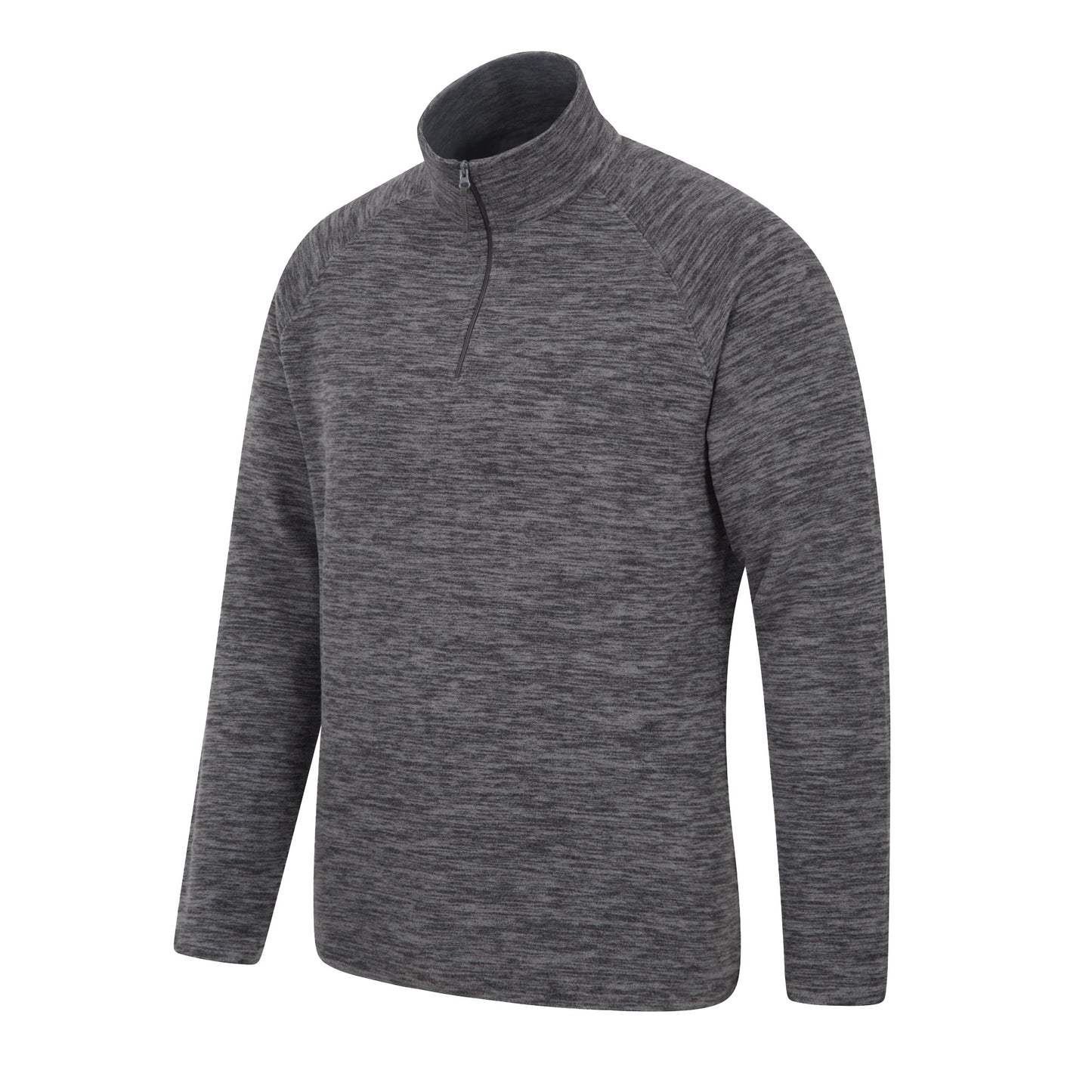 Black - Lifestyle - Mountain Warehouse Mens Snowdon Melange Fleece Top (Pack Of 2)